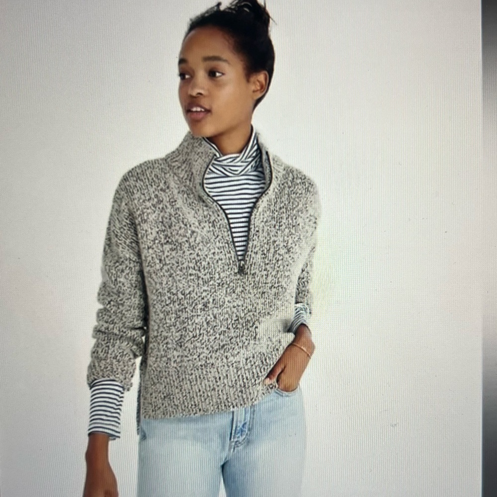 Madewell Gray Cowl Neck Jacket